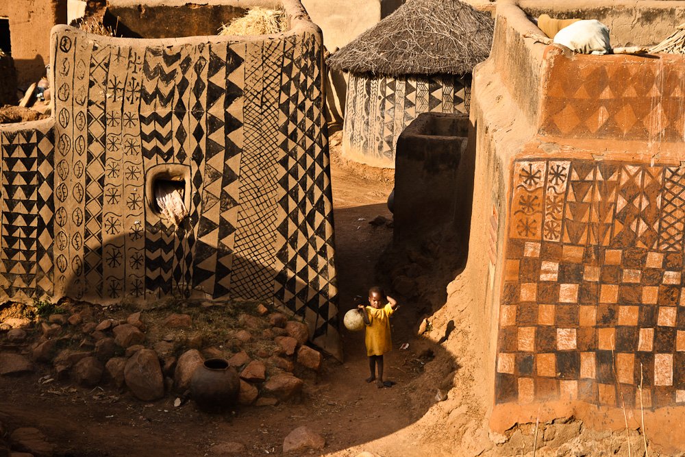 Burkina painted village