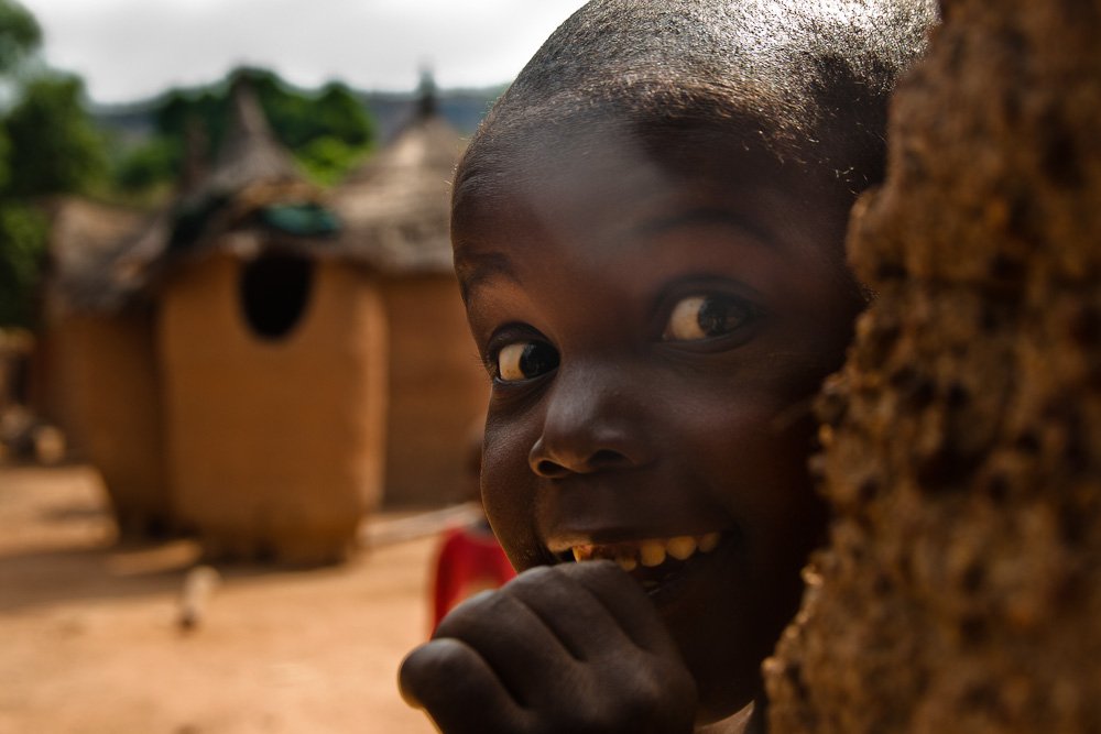 Burkina boy looking