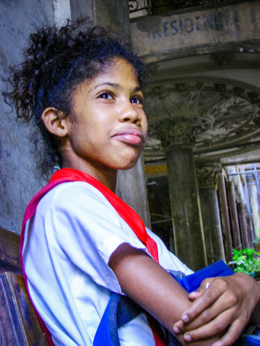Girl smiling