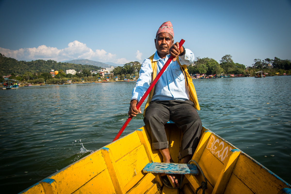 Pokhara lake boatman