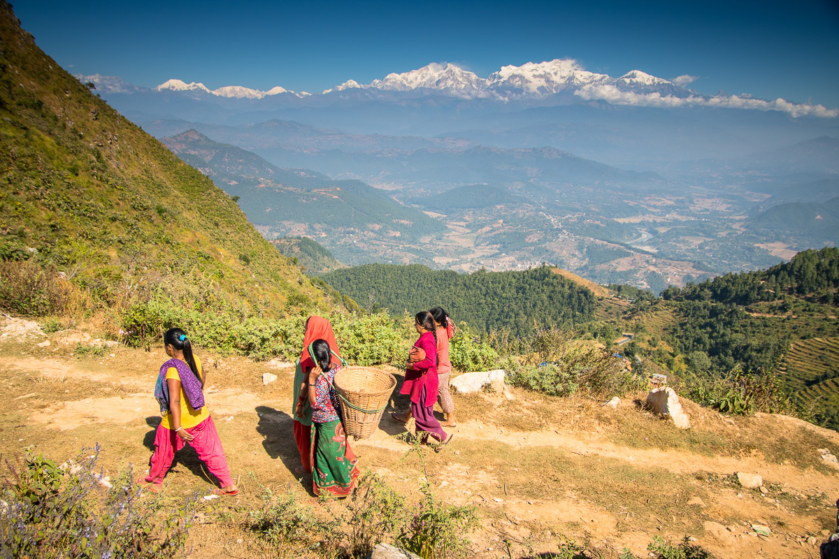 Himalaya view female workers