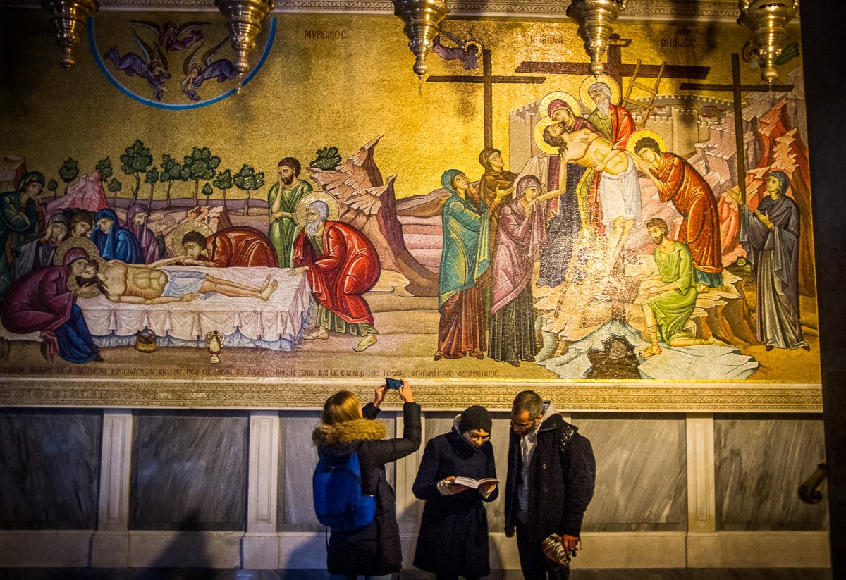 Christian frescoes picture taking
