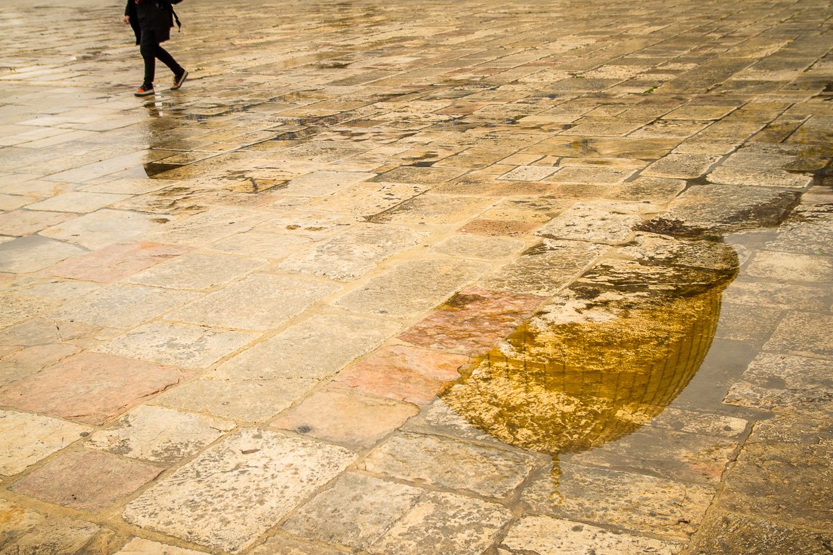 Temple mount mosque reflection