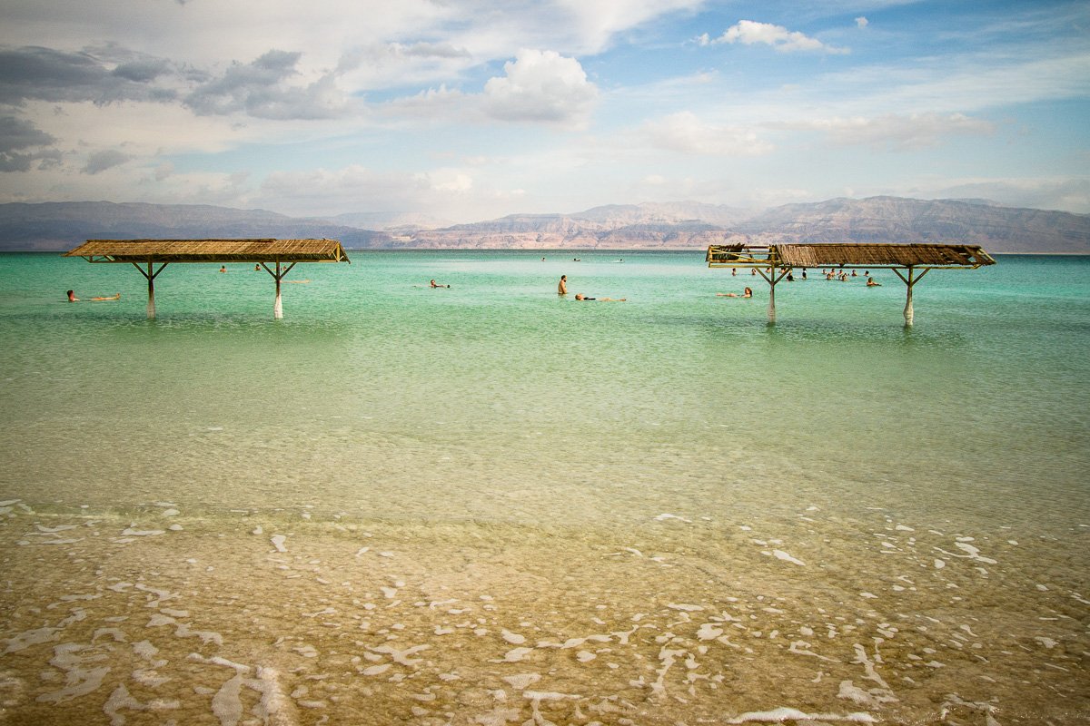 The Dead Sea swimming