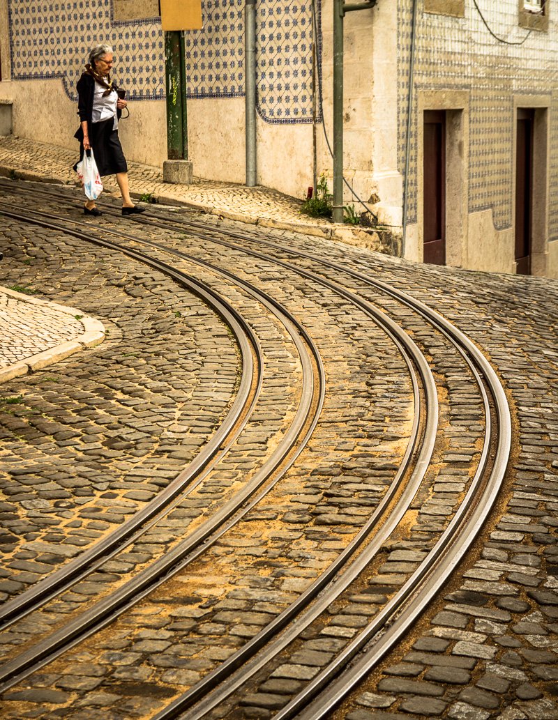Alfama tram tracks