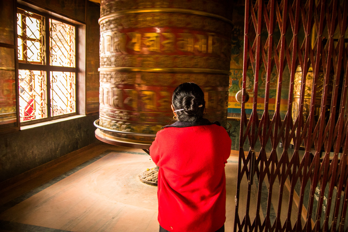 Boudhanath temple Tibetan bells
