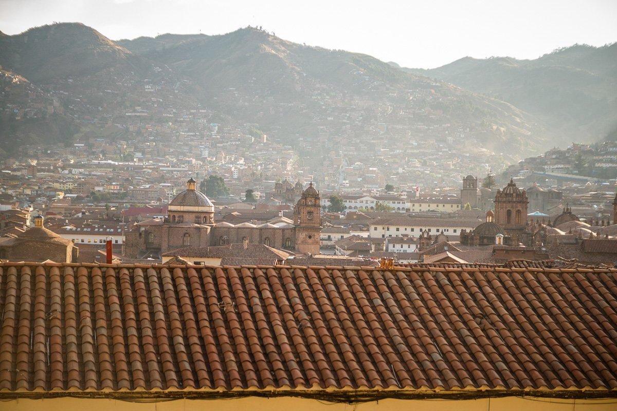 Cusco panorama sunset